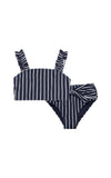 Habitual Girl Stripe Ruching 2 Piece Swimwear