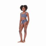 Habitual Girl Stripe Ruching 2 Piece Swimwear