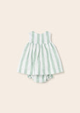 Mayoral Striped Linen Dress with Knickers Newborn